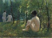 The Bathers, oil painting by Lionel Walden,